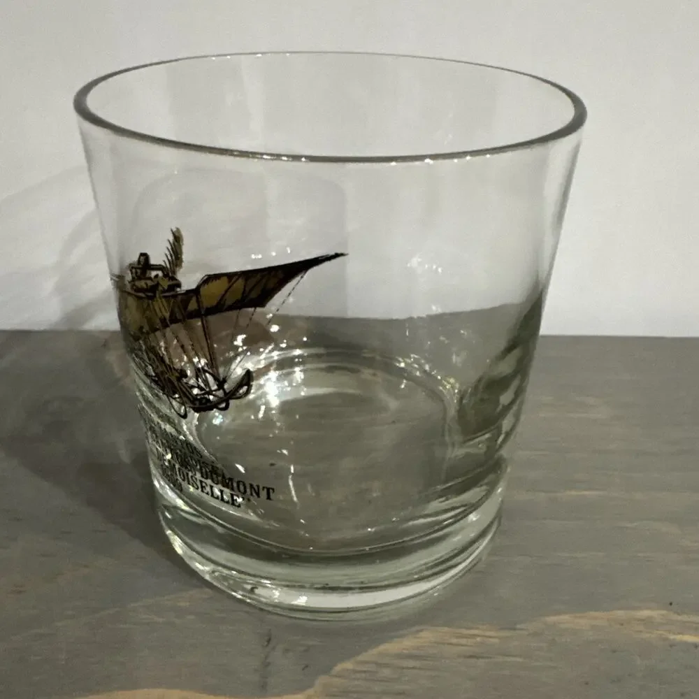 VTG -Plane-Bar Glass Tumbler 3 1/2